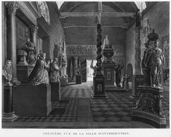 First view of the introductory room, Musee des Monuments Francais, Paris, illustration from ''Vues p von Jean Lubin Vauzelle