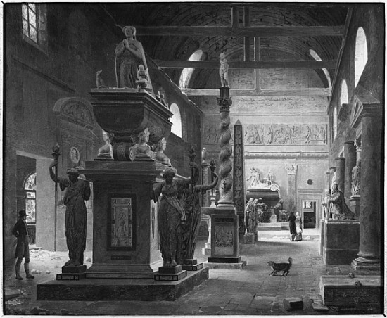 The great room of the Musee des Monuments Francais, c.1820 von Jean Lubin Vauzelle