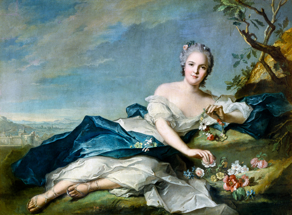 Henrietta Maria of France (1606-69) as Flora von Jean Marc Nattier