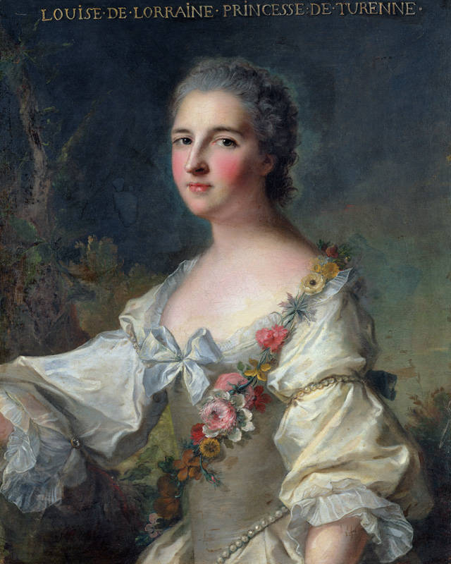 Louise-Henriette-Gabrielle de Lorraine (1718-88) Princess of Turenne and Duchess of Bouillon von Jean Marc Nattier