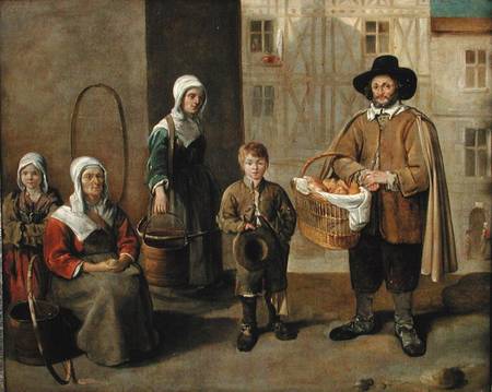 The Bread Seller and Water Carriers von Jean Michelin