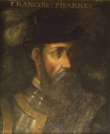 Portrait of Francisco Pizarro (c.1478-1541) Spanish conqueror of Peru von Jean Mosnier