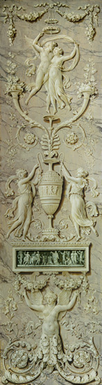Panel of trompe l'oeil ornament (detail) von Jean Simeon Rousseau