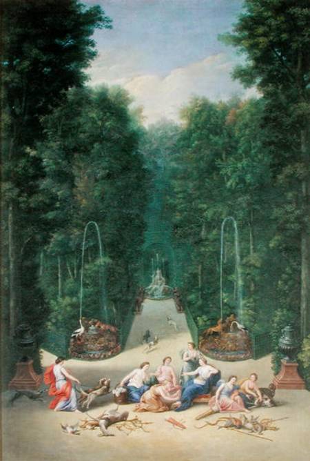 The Groves of Versailles: View of the Maze with Diana and her Nymphs von Jean the Younger Cotelle