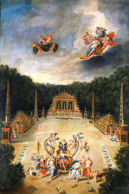 The Groves of Versailles. L'Arc de Triomphe (oil on canvas) von Jean the Younger Cotelle