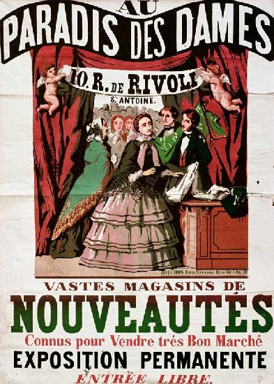 Poster advertising 'Au Paradis des Dames', Parisian shop 1856