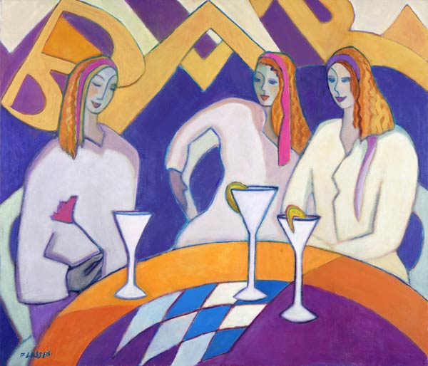 Girls Night Out, 2003-04 (acrylic on canvas)  von Jeanette  Lassen
