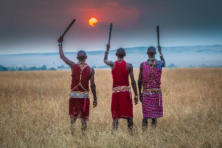 Die Massai in voller Pracht