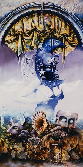 Königin der Nacht - Mittelteil aus Venezianisches Triptychon 1988