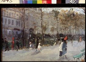 Auf einem Boulevard in Paris 1909
