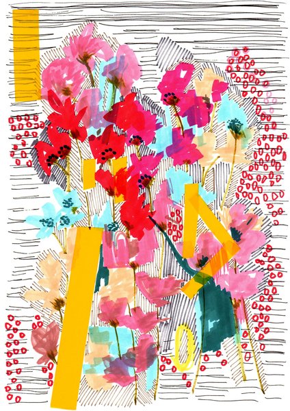Floral Doodle 3 von Jo Chambers