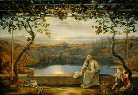 A Monk on a Terrace at the Nemi Lake 1818