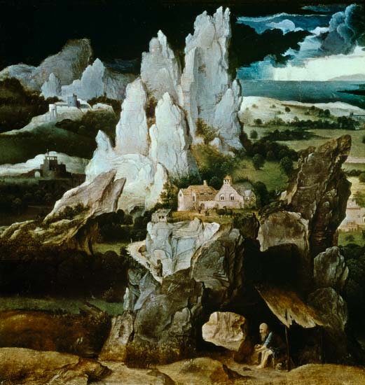 St. Jerome in a Rocky Landscape von Joachim Patinir