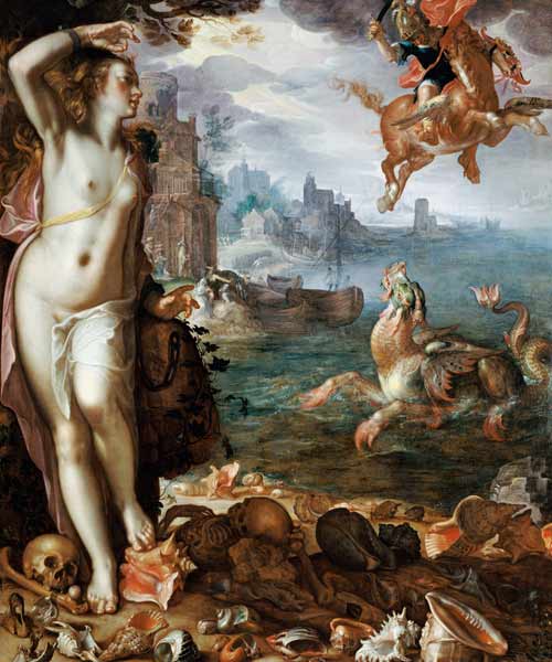 Perseus Rescuing Andromeda von Joachim Wtewael or Utewael