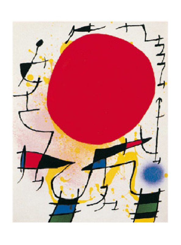 Le soleil rouge  - (JM-794) von Joan Miró