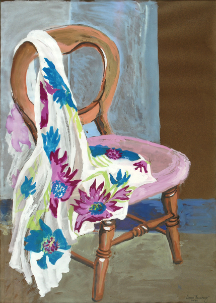 Chair and Patterned Fabric von Joan  Thewsey