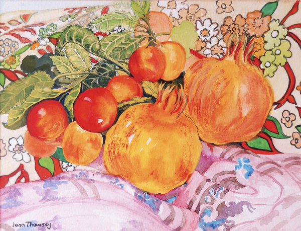 Pomegranates and Plums von Joan  Thewsey