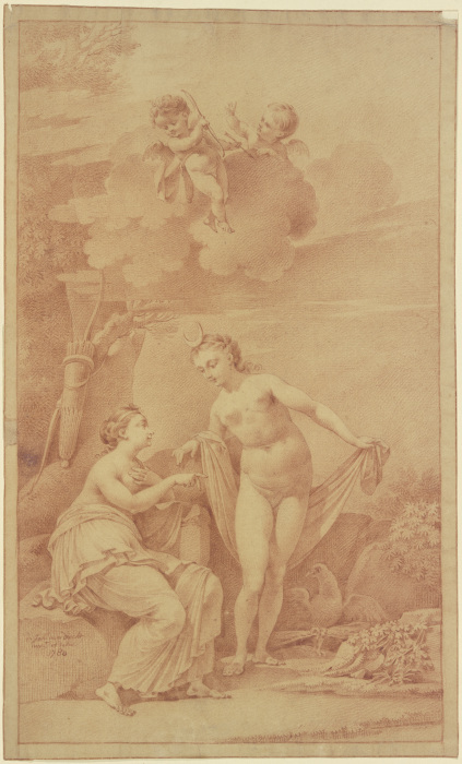 Jupiter, in der Gestalt Dianas, nähert sich Kallisto von Joannes van Dreght