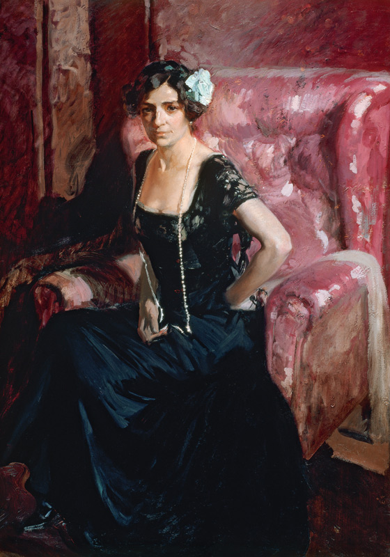Clotilde in an Evening Dress von Joaquin Sorolla