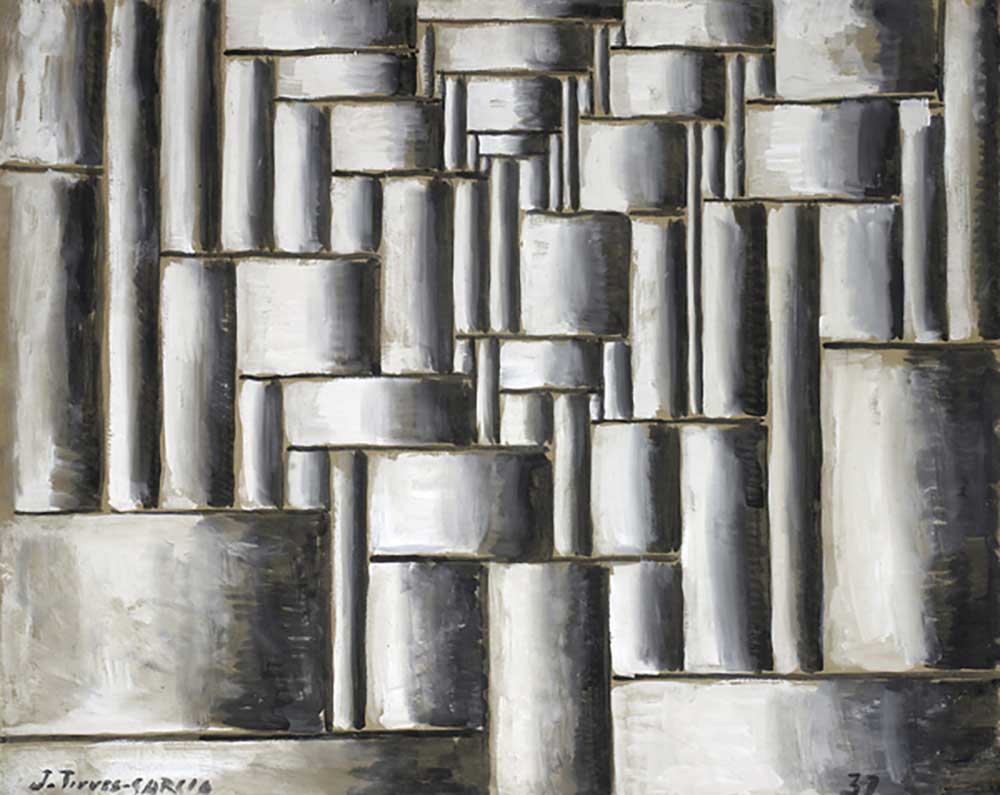 Composición abstracta tubular, 1937 von Joaquin Torres-Garcia