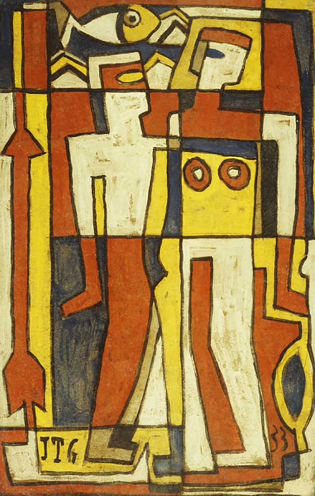 Zwei Figuren; Dos Figuras, 1933 von Joaquin Torres-Garcia