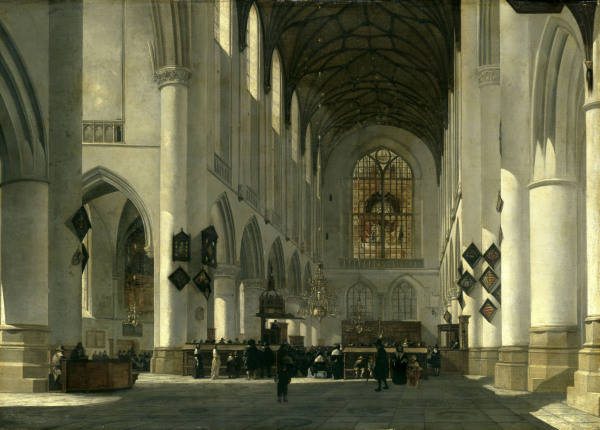 Berckheyde, St.Bavokerk zu Haarlem von Job Adriaensz Berckheyde