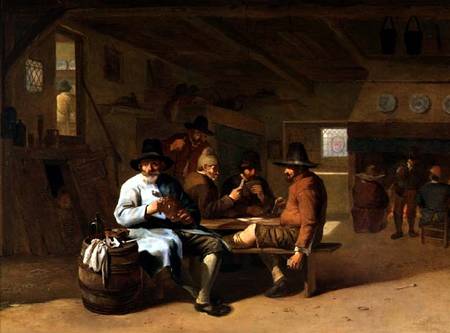 A Tavern Interior with cardplayers von Job Adriaensz Berckheyde