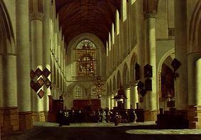 Inneres der Grossen St. Bavo-Kirche in Haarlem 1668