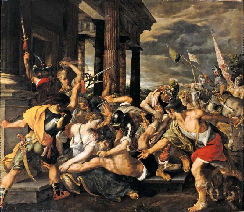 Delilas Verrat und Samsons Gefangennahme durch die Philister von Jodocus van Winghe