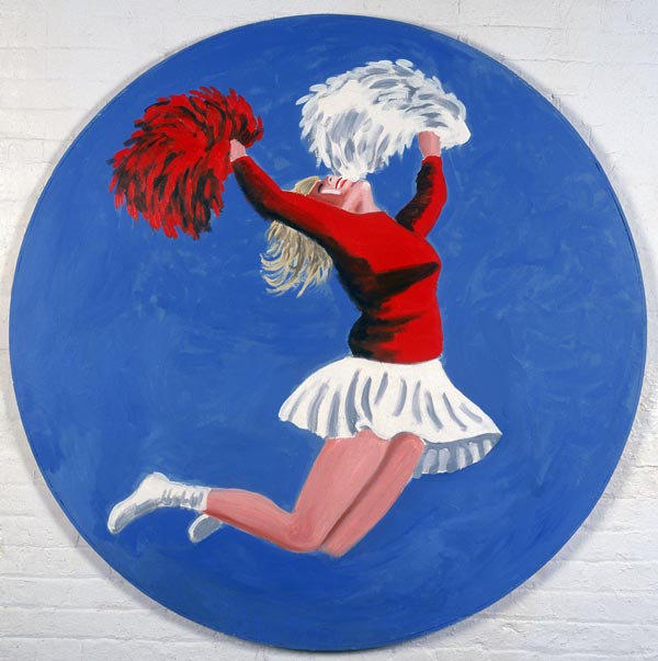 Cheerleader Tondo, 2001 (oil on canvas)  von Joe Heaps  Nelson