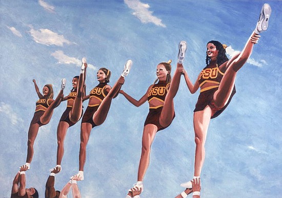 Florida State Cheerleaders, 2002 (oil on canvas)  von Joe Heaps  Nelson