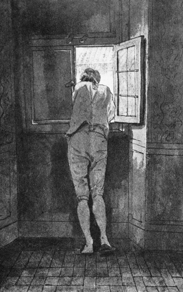 Goethe am Fenster der römischen Wohnung am Corso von Joh. Heinrich Wilhelm Tischbein