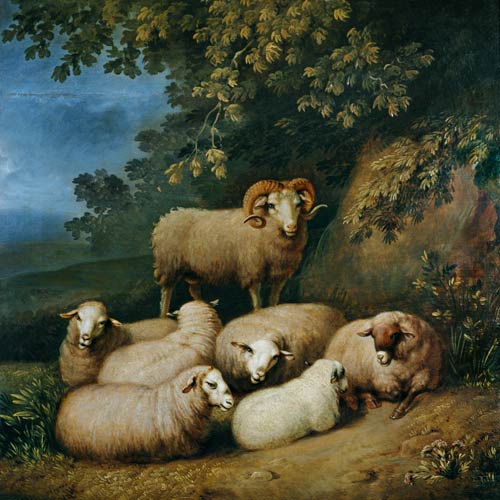 Schafe mit Widder von Joh. Heinrich Wilhelm Tischbein
