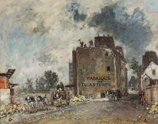 Der Abbruch der Rue des Francs-Bourgeois-Saint-Marcel von Johan Barthold Jongkind