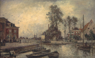 An einem Kanal von Johan Barthold Jongkind