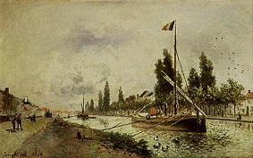 Auf einem Kanal bei Paris. von Johan Barthold Jongkind