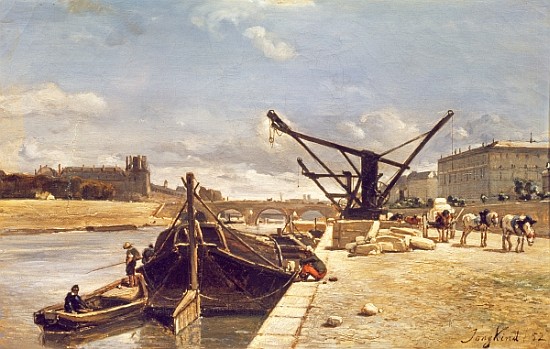 View of the Pont Royal, Paris von Johan-Barthold Jongkind