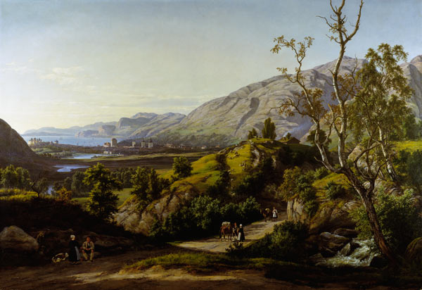 Ansicht der Stadt Bergen in Norwegen von Johan Christian Clausen Dahl