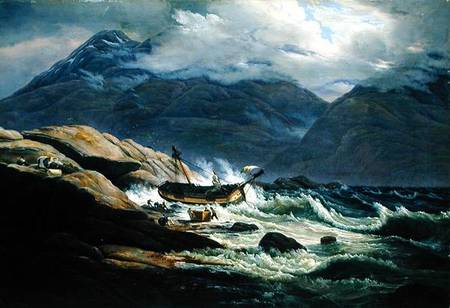 Shipwreck on the Norwegian Coast von Johan Christian Clausen Dahl