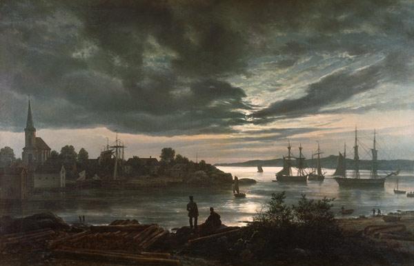 Larvik bei Vollmond 1839