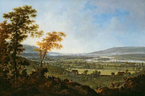 Blick von den Lößnitzhöhen auf Dresden 1751