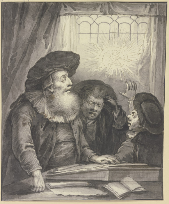 Rabbi Naphtali Ben Cohen mit zwei Schülern von Johann Andreas Benjamin Nothnagel