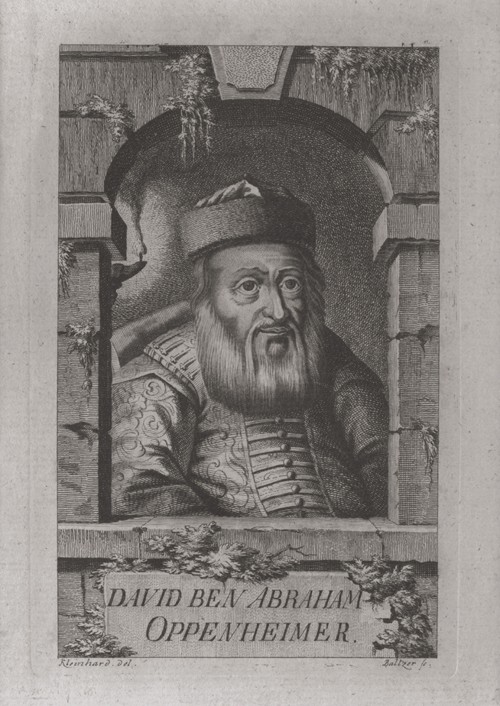 Porträt von David ben Abraham Oppenheimer (1664-1736), Oberrabbiner von Prag von Johann Balzer