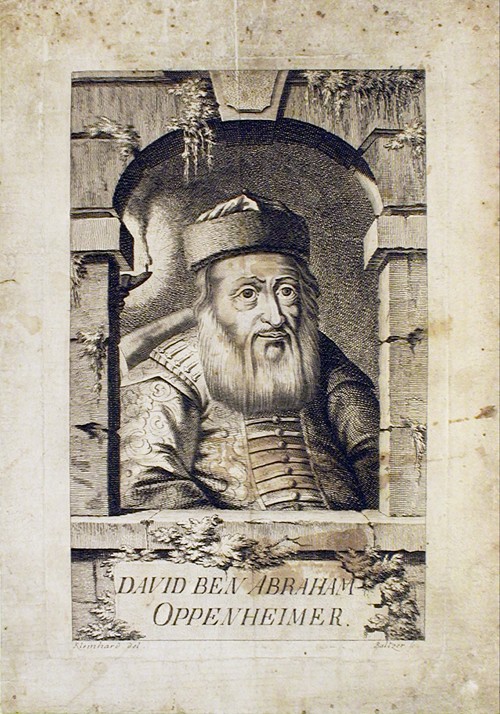 Porträt von David ben Abraham Oppenheimer (1664-1736), Oberrabbiner von Prag von Johann Balzer