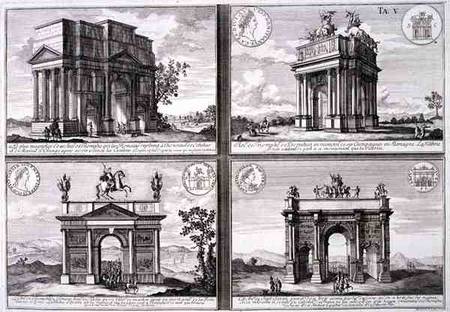 The Triumphal Arch of Catulus and Marius at Orange, The Arch of Domitian, the Arch of Drusus and the von Johann Bernhard Fischer von Erlach