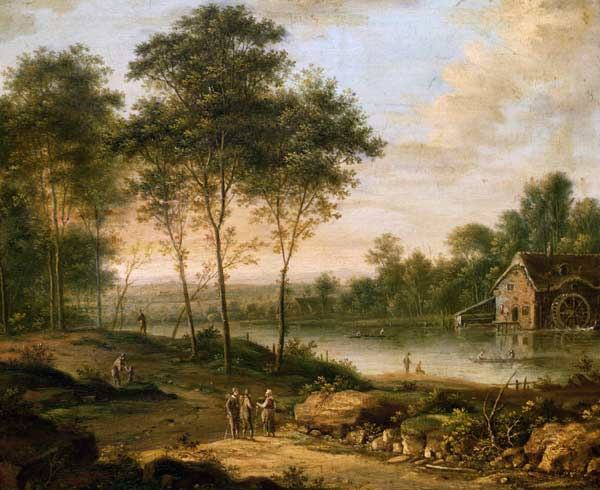 Landscape with a Mill von Johann Christian Vollerdt