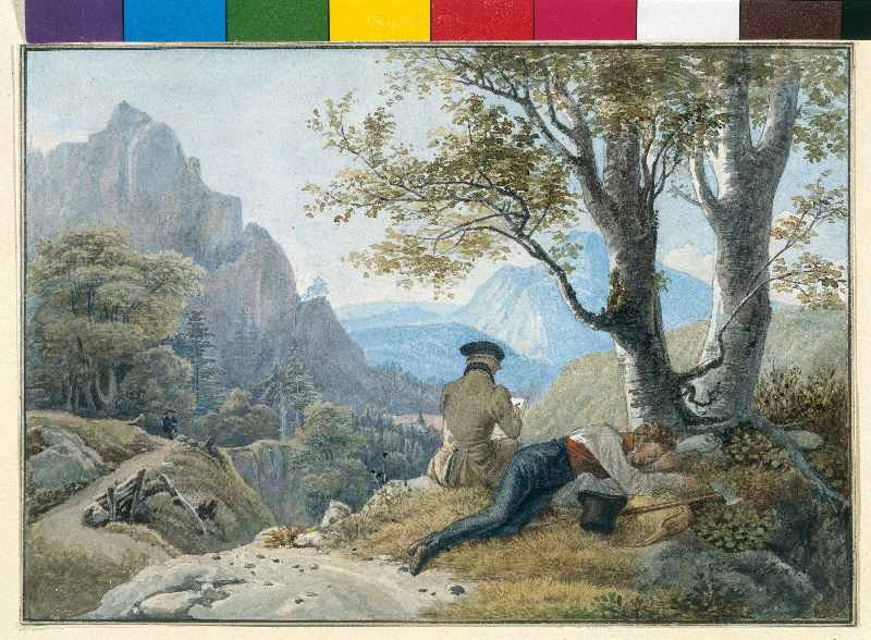 Rastende Künstler im Gebirge von Johann Christoph Erhard