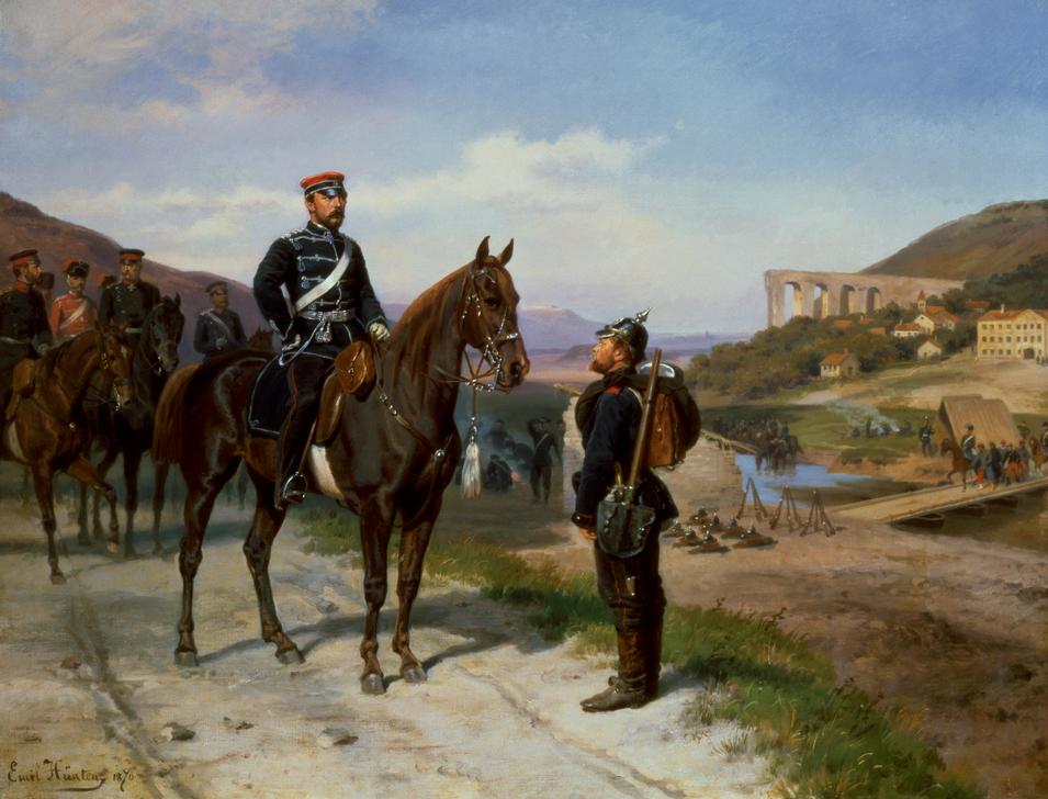 Begegnung mit Prinz Friedrich Karl von Preußen von Johann Emil Hünten