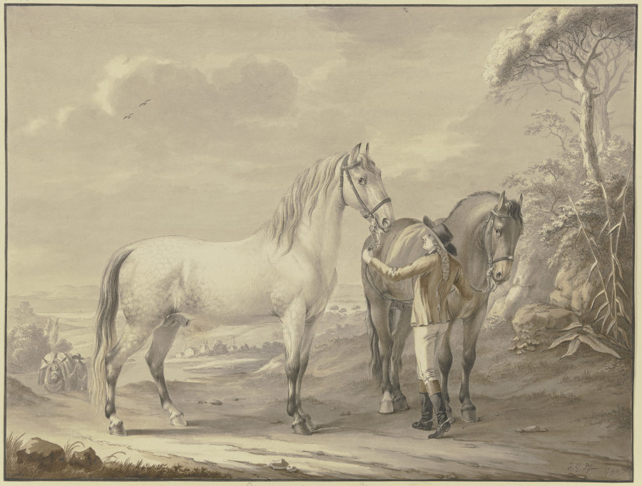 Neapolitanische Pferde von Johann Georg Pforr
