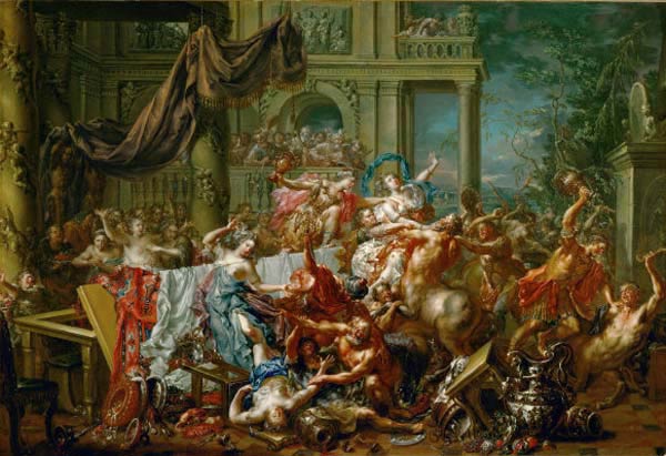 Der Kampf der Lapithen und Kentauren von Johann Georg Platzer